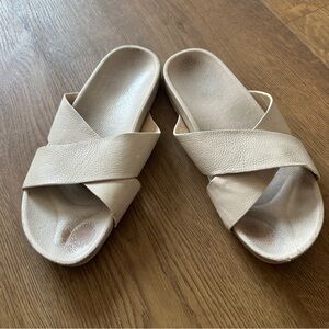 Seychelles Tan Slide Sandals